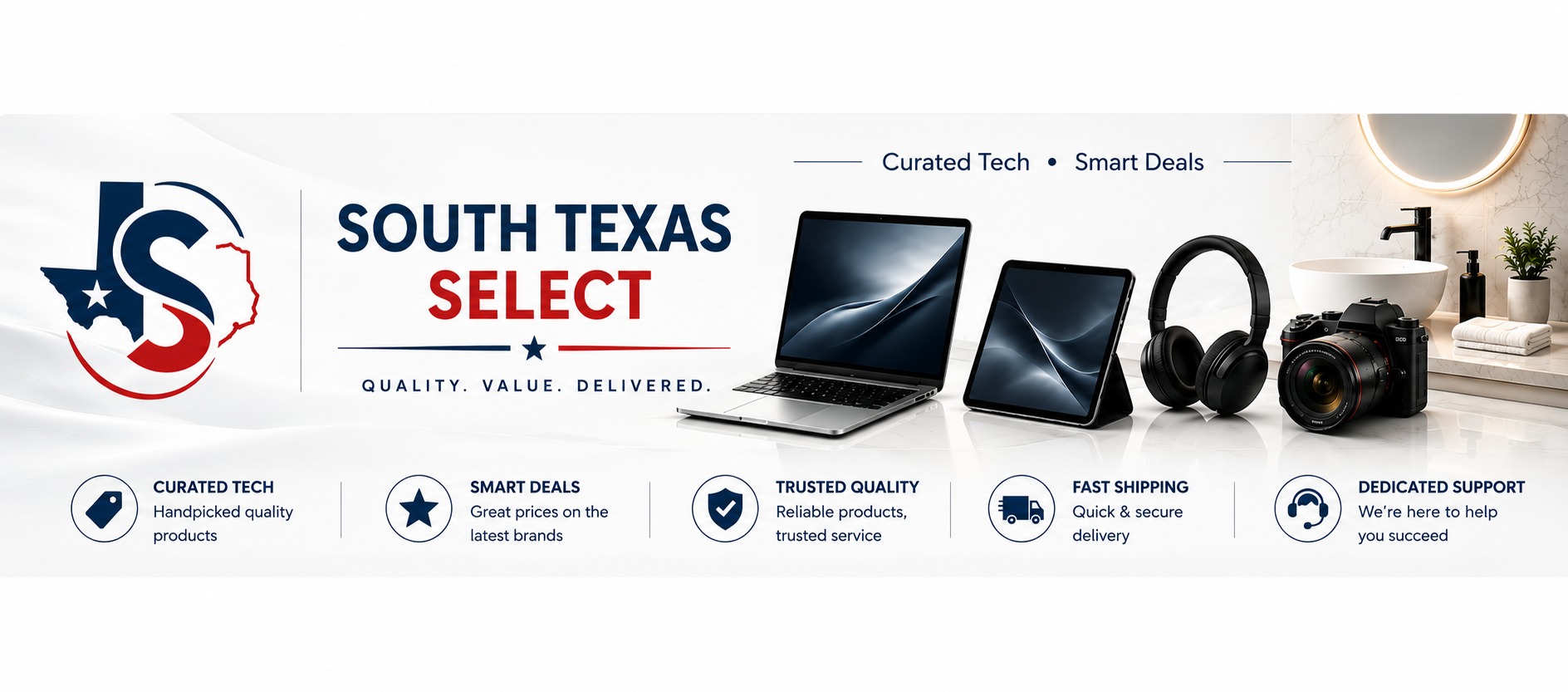 South Texas Select curated tech, home and bath products